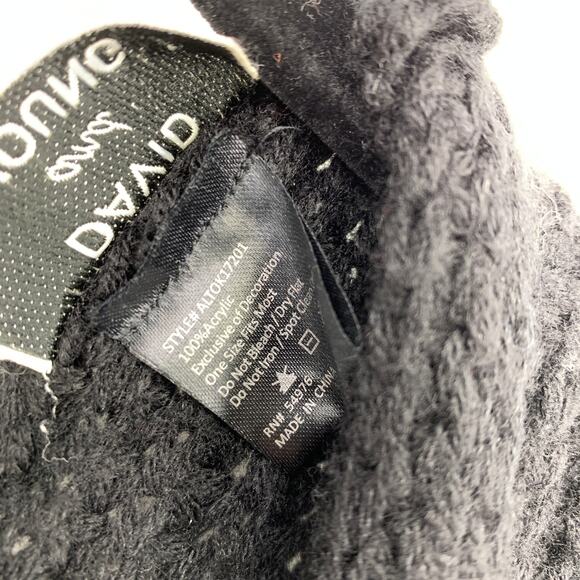 David and Young Women's O/S Open Front Lace Up Back Cardigan Sweater Vest Black - Picture 6 of 7